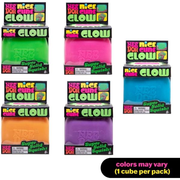 NeeDoh Nice Cube Glow - Glows in the Dark - Assorted