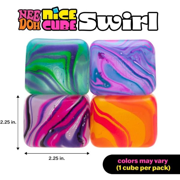 NeeDoh Nice Cube Swirl - Solid Squish - Assorted