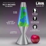 Lava The Original Lamp - 16.3 Emerald Tide ?C Classic Liquid Motion Lamp - Yellow Wax and Blue Liquid - Item #5139 (Amazon Exclusive)