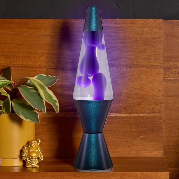 Lava The Original Lamp - 14.5 Black Iris ?C Classic Liquid Motion Lamp - Purple Wax and Clear Liquid - Item #2425 (Amazon Exclusive)