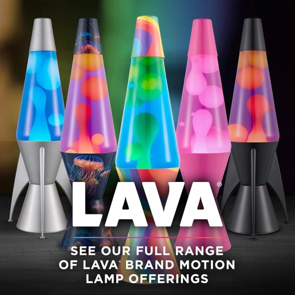 Lava The Original Lamp - 14.5 Evenfall ?C Retro Rocket Liquid Motion Lamp - Yellow Wax and Purple Liquid - Item #2391 (Amazon Exclusive)
